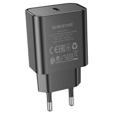 Мережевий зарядний пристрій (зарядка) Borofone BA71A PD20W (1USB-C) - Чорний
