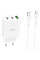 Сетевое зарядное устройство (зарядка) Hoco C99A PD20W+QC3.0 (1USB/2Type-C/3A) + Type-C to Lightning - White