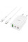 Сетевое зарядное устройство (зарядка) Hoco C99A PD20W+QC3.0 (1USB/2Type-C/3A) + Type-C to Lightning - White