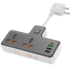 Мережевий зарядний пристрій (зарядка) Hoco AC12A Reise (PD30W/1C3A) +Socket - Black