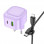 Сетевое зарядное устройство (зарядка) Borofone BAS22A Fortune PD20W+QC3.0 (1C1A) + Type-C to Lightning - Purple