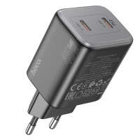 Caricatore da rete Hoco N42 Elogiado PD45W (2USB-C) - Black