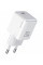 Сетевое зарядное устройство (зарядка) Usams US-CC186 PD30W 1C + US-SJ610 Type-C to Lightning PD YX Series - White