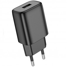 Сетевое зарядное устройство (зарядка) Hoco C134A Solid 1USB-A 12W - Black