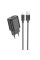 Сетевое зарядное устройство (зарядка) Hoco C134A Solid 1USB-A 12W + Lightning - Black