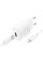 Мережевий зарядний пристрій Hoco C134A Solid 1USB-A 12W + Lightning - White - фото