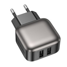 Мережевий зарядний пристрій (зарядка) Borofone BAS51A Absolute 12W (2USB-A) - Black