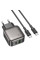 Сетевое зарядное устройство (зарядка) Borofone BAS54A Absolute PD20W+QC3.0 (1USB-A/1C) + кабель Type-C to Type-C - Black - фото