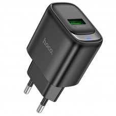 Сетевое зарядное устройство (зарядка) Hoco C140A Smart QC3.0 (1USB/3A) - Black