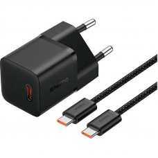 Сетевое зарядное устройство (зарядка) Baseus GaN5 Fast Charger (mini) 1C 25W + Type-C to Type-C (P10110909113) - Cluster Black