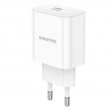 Сетевое зарядное устройство (зарядка) Borofone BA81A PD20W (1USB-C) - White