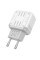 Мережевий зарядний пристрій Hoco C135A Rock PD20W+QC3.0 (1USB-A/1USB-C) - White - фото