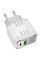 Мережевий зарядний пристрій Hoco C135A Rock PD20W+QC3.0 (1USB-A/1USB-C) - White - фото