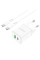 Мережевий зарядний пристрій (зарядка) Borofone BN7 PD20W+QC3.0 (1USB-A/1C) + кабель Type-C to Type-C - White - фото