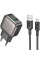 Мережевий зарядний пристрій (зарядка) Borofone BAS52A Absolute QC3.0 18W (1USB-A) + кабель USB to MicroUSB - Black - фото