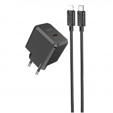 Сетевое зарядное устройство (зарядка) HOCO CS13A Ocean PD20W (1USB-C) + Type-C to Lightning - Black