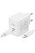 Мережевий зарядний пристрій HOCO CS13A Ocean PD20W (1USB-C) + Type-C to Lightning - White - фото