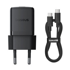 Сетевое зарядное устройство Baseus Palm Fast Charger 30W (1USB-C) + кабель Type-C to Type-C (P10111605113-01) - Cluster Black