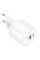 Сетевое зарядное устройство (зарядка) Borofone BA93A Lustrous PD20W+QC3.0 (1USB-A/1C) - White - фото