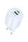 Мережевий зарядний пристрій (зарядка) Borofone BA94A Lustrous PD30W+QC3.0 (1USB-A/1C) - Blue - фото