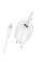 Мережевий зарядний пристрій (зарядка) Borofone BA94A Lustrous PD30W+QC3.0 (1USB-A/1C) + кабель Type-C to Lightning - White - фото