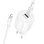 Сетевое зарядное устройство (зарядка) Borofone BA93A Lustrous PD20W+QC3.0 (1USB-A/1C) + кабель Type-C to Lightning - White