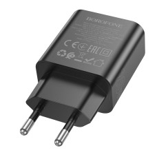 Сетевое зарядное устройство (зарядка) Borofone BA88A Navy PD20W+QC3.0 (1USB-A/1C) - Black