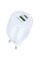 Мережевий зарядний пристрій (зарядка) Borofone BA93A Lustrous PD20W+QC3.0 (1USB-A/1C) - Blue - фото
