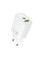 Мережевий зарядний пристрій (зарядка) Hoco N63 Gentle PD30W+QC3.0 (1USB-A/1C) + кабель Type-C to Type-C - White - фото