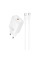 Сетевое зарядное устройство (зарядка) Hoco N62 Gentle PD30W (1USB-C) + кабель Type-C to Type-C - White - фото