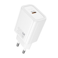 Мережевий зарядний пристрій (зарядка) Hoco N60 Gentle PD20W (1USB-C) - White