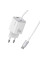 Сетевое зарядное устройство Usams US-CC261 GaN JC Ser. 20W (2USB-C) + кабель Type-C to Type-C - White - фото