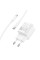 Мережевий зарядний пристрій (зарядка) Hoco C146A Charm PD20W (1USB-C) + кабель Type-C to Type-C - White - фото
