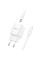 Мережевий зарядний пристрій (зарядка) Hoco C146A Charm PD20W (1USB-C) + кабель Type-C to Lightning - White - фото