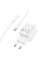Мережевий зарядний пристрій (зарядка) Hoco C146A Charm PD20W (1USB-C) + кабель Type-C to Lightning - White - фото