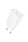 Мережевий зарядний пристрій (зарядка) Hoco C143A Benefit PD20W (1USB-C) - White - фото