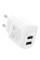 Мережевий зарядний пристрій (зарядка) Hoco C141A Smart 2.1A (2USB-A) - White - фото