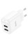 Мережевий зарядний пристрій (зарядка) Hoco C141A Smart 2.1A (2USB-A) - White - фото