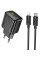 Сетевое зарядное устройство (зарядка) Hoco CS25A Rico PD20W+QC3.0 (1USB-A/1C) + кабель Type-C to Lightning - Black - фото