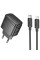 Мережевий зарядний пристрій (зарядка) Hoco CS61A Bright PD30W+QC3.0 (1USB-A/1C) + кабель Type-C to Lightning - Black - фото