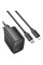 Мережевий зарядний пристрій (зарядка) Hoco CS61A Bright PD30W+QC3.0 (1USB-A/1C) + кабель Type-C to Lightning - Black - фото