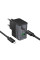 Мережевий зарядний пристрій (зарядка) Hoco CS73A Star Speed PD30W+QC3.0 (1USB-A/1C) + кабель Type-C to Lightning - Midnight Black - фото