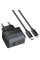 Мережевий зарядний пристрій (зарядка) Hoco CS73A Star Speed PD30W+QC3.0 (1USB-A/1C) + кабель Type-C to Lightning - Midnight Black - фото