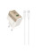 Мережевий зарядний пристрій (зарядка) Hoco CS73A Star Speed PD30W+QC3.0 (1USB-A/1C) + кабель Type-C to Lightning - White - фото