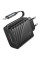 Мережевий зарядний пристрій (зарядка) Hoco N57 Full PD20W with retractable cable Type-C (2USB-C) - Black - фото