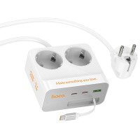 Удлинитель Hoco AC28 Descanso (PD45W/1C/3A/2xSocket) (2m) - White