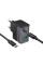 Мережевий зарядний пристрій (зарядка) Hoco CS73A Star Speed PD30W+QC3.0 (1USB-A/1C) + кабель Type-C to Type-C - Midnight Black - фото