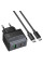 Мережевий зарядний пристрій (зарядка) Hoco CS73A Star Speed PD30W+QC3.0 (1USB-A/1C) + кабель Type-C to Type-C - Midnight Black - фото