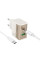 Сетевое зарядное устройство (зарядка) Hoco CS73A Star Speed PD30W+QC3.0 (1USB-A/1C) + кабель Type-C to Type-C - White - фото