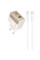 Сетевое зарядное устройство (зарядка) Hoco CS73A Star Speed PD30W+QC3.0 (1USB-A/1C) + кабель Type-C to Type-C - White - фото